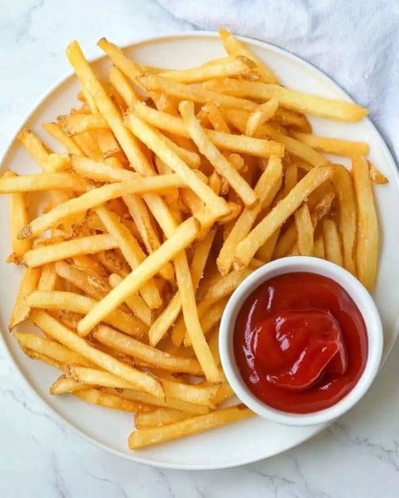 Salted plain fries